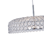 Imagine Lumină suspendată metalică rotundă cu un singur LED 10W 1080Lm 3000K Ø350X1390mm argintie Arte Illumina Perforato