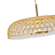 Imagine Lumină suspendată metalică rotundă cu un singur LED 10W 1080Lm 3000K Ø350X1390mm aurie Arte Illumina Perforato