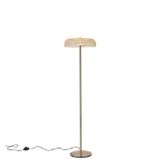 Imagine Lampă de podea metalică rotundă LED 10W 1080Lm 3000K Ø350X1320mm Aurie Arte Illumina Perforato