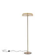 Imagine Lampă de podea metalică rotundă LED 10W 1080Lm 3000K Ø350X1320mm Aurie Arte Illumina Perforato