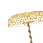 Imagine Lampă de podea metalică rotundă LED 10W 1080Lm 3000K Ø350X1320mm Aurie Arte Illumina Perforato