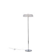 Imagine Lampă de podea metalică rotundă LED 10W 1080Lm 3000K Ø350X1320mm argintie Arte Illumina Perforato