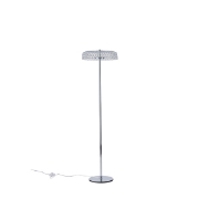 Imagine Lampă de podea metalică rotundă LED 10W 1080Lm 3000K Ø350X1320mm argintie Arte Illumina Perforato