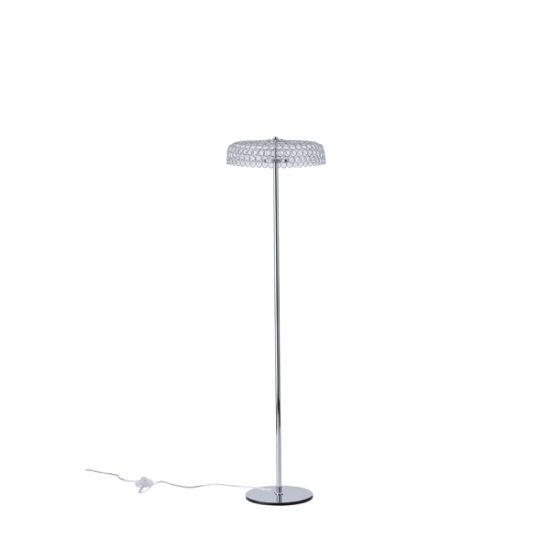 Imagine Lampă de podea metalică rotundă LED 10W 1080Lm 3000K Ø350X1320mm argintie Arte Illumina Perforato