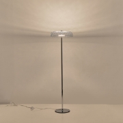 Imagine Lampă de podea metalică rotundă LED 10W 1080Lm 3000K Ø350X1320mm argintie Arte Illumina Perforato