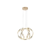 Imagine Lumină suspendată din aluminiu rotund LED 38W 2800Lm 3000K Ø430X1400mm aurie Arte Illumina Orbit