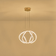 Imagine Lumină suspendată din aluminiu rotund LED 38W 2800Lm 3000K Ø430X1400mm aurie Arte Illumina Orbit