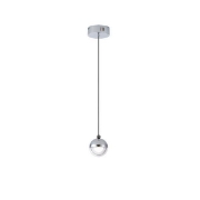 Imagine Lumină suspendată din aluminiu rotund cu LED 6W 500Lm 3000K Ø100×1200mm argintie Arte Illumina Melanie