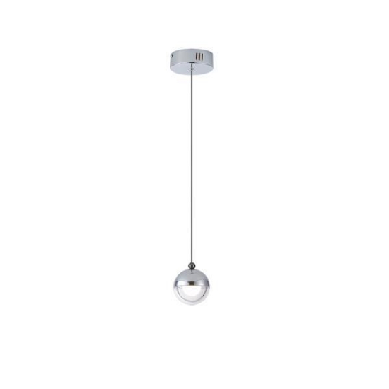 Imagine Lumină suspendată din aluminiu rotund cu LED 6W 500Lm 3000K Ø100×1200mm argintie Arte Illumina Melanie