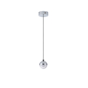 Imagine Lumină suspendată din aluminiu rotund cu LED 6W 500Lm 3000K Ø100×1200mm argintie Arte Illumina Melanie