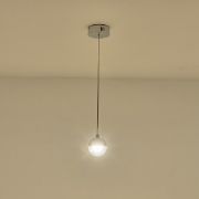Imagine Lumină suspendată din aluminiu rotund cu LED 6W 500Lm 3000K Ø100×1200mm argintie Arte Illumina Melanie