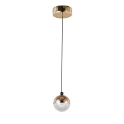 Imagine Lumină suspendată din aluminiu rotund cu LED 6W 500Lm 3000K Ø100×1200mm aurie Arte Illumina Melanie