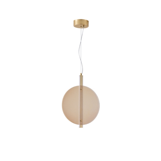 Imagine Lumină suspendată metal-sticlă rotundă LED 12.6W 1500Lm 3000K Ø300X2944mm transparent Arte Illumina Disc