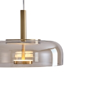 Imagine Lustră suspendată metal-sticlă rotundă LED 8W 960Lm 3000K 300X1390X90mm Koniac Arte Illumina Lobby