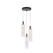 Imagine Lumină suspendată din sticlă 3 lumini LED 21W 2500Lm 3000K Ø250X1630mm transparent Arte Illumina Vial
