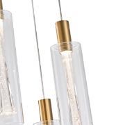 Imagine Lumină suspendată din sticlă 3 lumini LED 21W 2500Lm 3000K Ø250X1630mm transparent Arte Illumina Vial