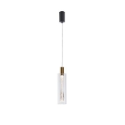 Imagine Lumină suspendată din sticlă cu LED 8W 780Lm 3000K Ø90X1700mm transparent Arte Illumina Vial