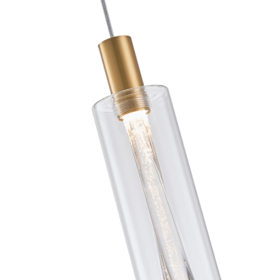 Imagine Lumină suspendată din sticlă cu LED 8W 780Lm 3000K Ø90X1700mm transparent Arte Illumina Vial