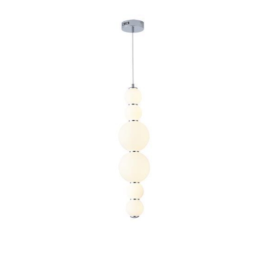 Imagine Lampa suspendată din aluminiu-sticlă LED 24W 2800Lm 3000K Ø175X2262mm albă Arte Illumina Blossom