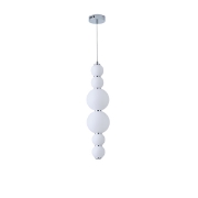 Imagine Lampa suspendată din aluminiu-sticlă LED 24W 2800Lm 3000K Ø175X2262mm albă Arte Illumina Blossom
