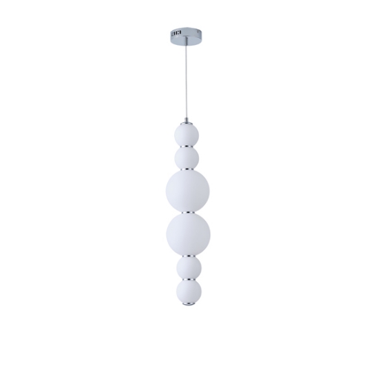 Imagine Lampa suspendată din aluminiu-sticlă LED 24W 2800Lm 3000K Ø175X2262mm albă Arte Illumina Blossom
