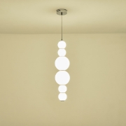 Imagine Lampa suspendată din aluminiu-sticlă LED 24W 2800Lm 3000K Ø175X2262mm albă Arte Illumina Blossom