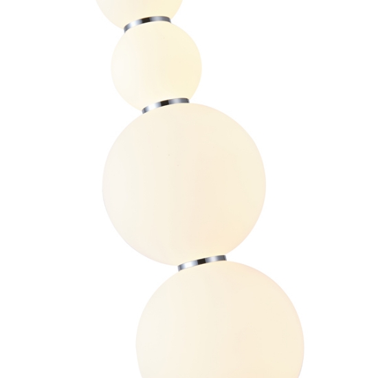 Imagine Lampa suspendată din aluminiu-sticlă LED 24W 2800Lm 3000K Ø175X2262mm albă Arte Illumina Blossom