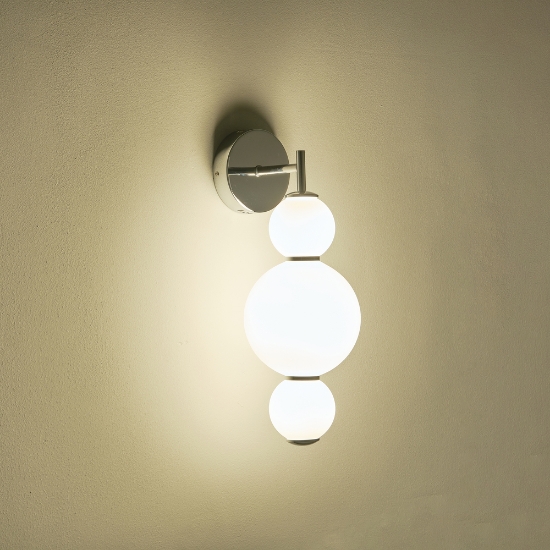 Imagine Aplica de perete din aluminiu-sticlă LED 12.6W 1440Lm 3000K 450X240X185mm alb ARTE ILLUMINA BLOSSOM