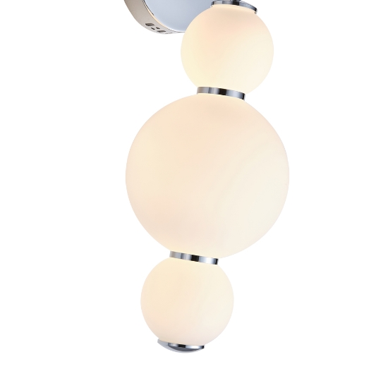 Imagine Aplica de perete din aluminiu-sticlă LED 12.6W 1440Lm 3000K 450X240X185mm alb ARTE ILLUMINA BLOSSOM