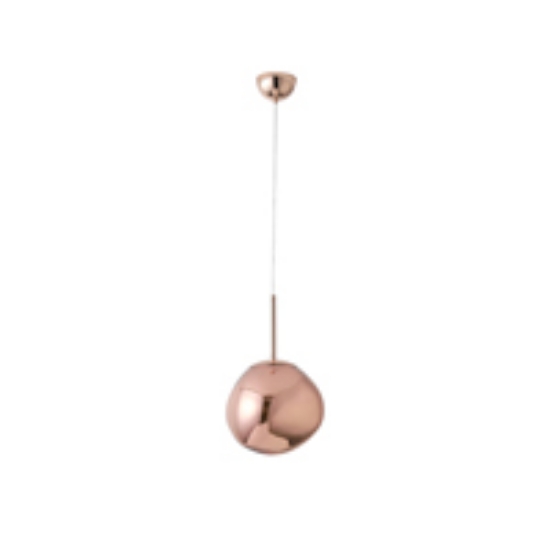 Imagine Lumină suspendată acrilică rotundă cu un singur LED 6W 360Lm 3000K Ø300x1200mm roz-aurie Arte Illumina Picadilly