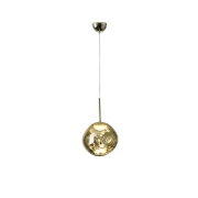 Imagine Lampa suspendată acrilică rotundă cu un singur LED 6W 360Lm 3000K Ø300x1200mm aurie Arte Illumina Picadilly