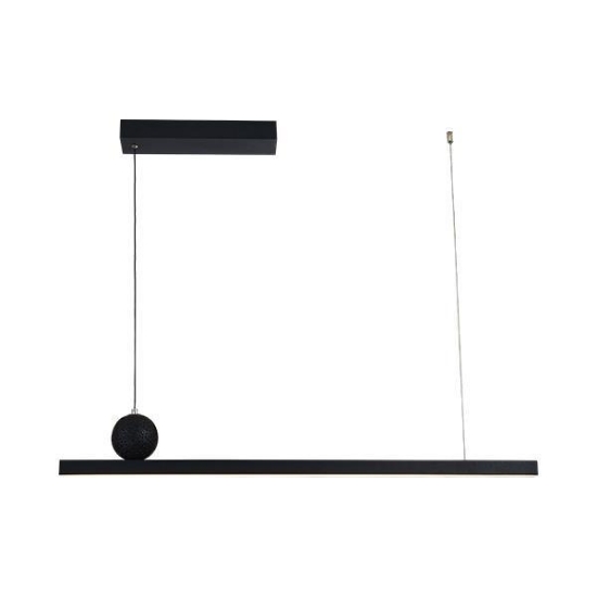 Imagine Lumină suspendată din aluminiu liniar cu LED 18W 1308Lm 3CCT (3000-4000-6000K) 1500X1000mm negru Arte Illumina Trama