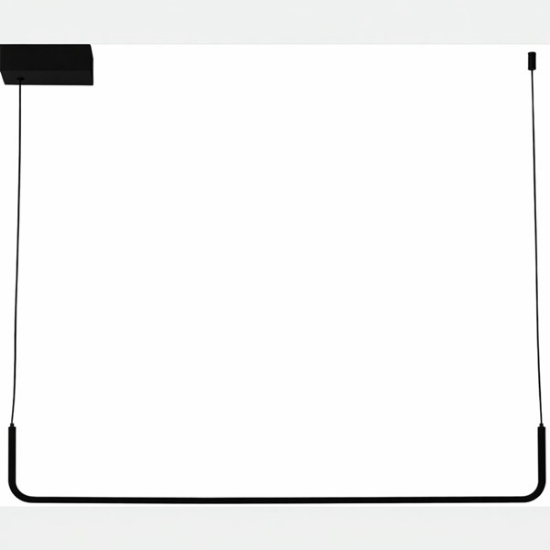 Imagine Lumină suspendată din aluminiu liniar cu LED 18W 975Lm 3CCT (3000-4000-6500K) 900X1200mm neagră Arte Illumina Arcus