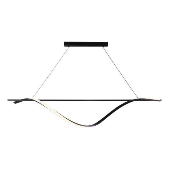 Imagine Lumină suspendată din aluminiu-silicon LED 12W 780Lm 3000K 1200X1400mm neagră Arte Illumina Waves