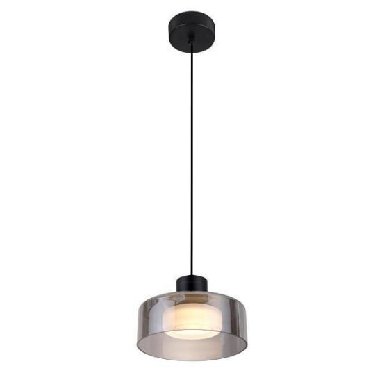 Imagine Lumină suspendată din aluminiu-metal-acrilic LED 8W 624Lm 3000K Ø200X1355mm negru-gri Arte Illumina Nimbus