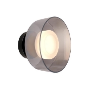 Imagine Lampa de perete din aluminiu-metal-acrilic cu un singur LED 8W 624Lm 3000K 200X200mm negru-grafit Arte Illumina Nimbus