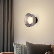 Imagine Lampa de perete din aluminiu-metal-acrilic cu un singur LED 8W 624Lm 3000K 200X200mm negru-grafit Arte Illumina Nimbus
