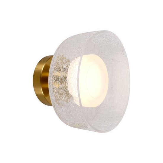 Imagine Aplica de perete din aluminiu-metal-acrilic cu un singur LED 8W 624Lm 3000K 200X200mm bronz-transparent Arte Illumina Nimbus