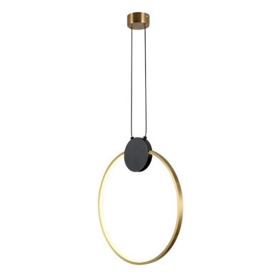 Imagine Lumină suspendată din aluminiu-silicon rotund LED 10W 1170Lm 3000K 400X1700mm negru-bronz Arte Illumina Aero