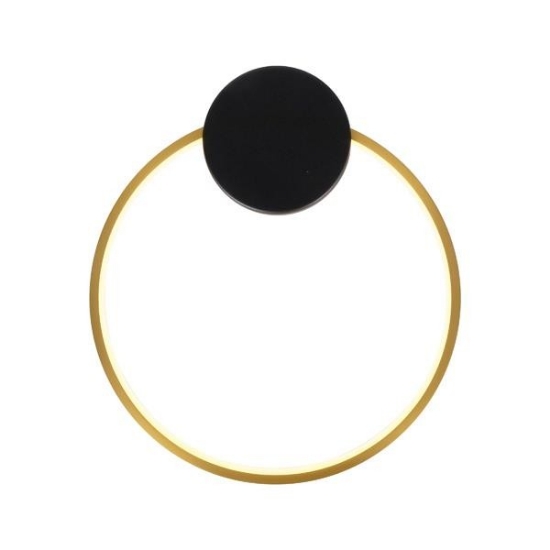 Imagine Aplica de perete din aluminiu-silicon rotund LED 9W 1170Lm 3000K Ø300X338mm negru-bronz Arte Illumina Aero