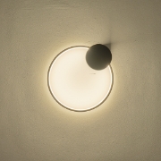 Imagine Aplica de perete din aluminiu-silicon rotund LED 40W 5200Lm 3000K 1300X1385mm negru-bronz Arte Illumina Aero