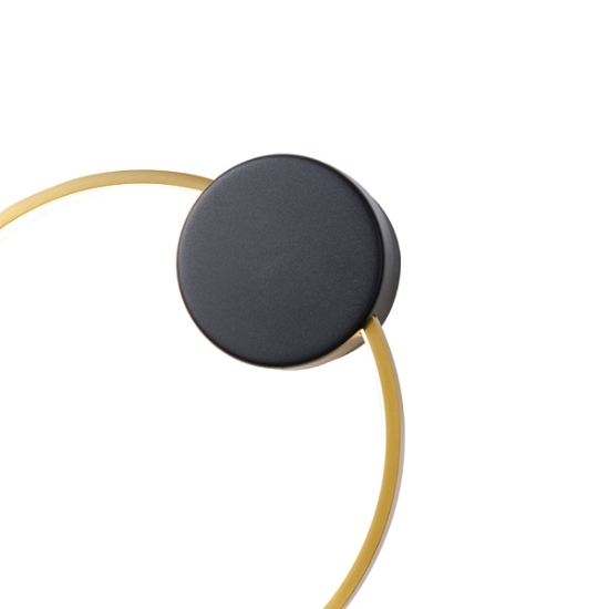 Imagine Aplica de perete din aluminiu-silicon rotund LED 40W 5200Lm 3000K 1300X1385mm negru-bronz Arte Illumina Aero