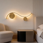 Imagine Aplica de perete din aluminiu-silicon LED 9W 1170Lm 3000K 595X30X235mm negru-bronz Arte Illumina Welle