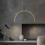 Imagine Lampa suspendată din aluminiu-metal LED 5W 448Lm 3000K 600X20X1500mm bronz Arte Illumina Apsis