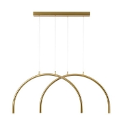 Imagine Lampa suspendată din aluminiu-metal 2 lumini LED 10W 896Lm 3000K 840X20X1500mm bronz Arte Illumina Apsis