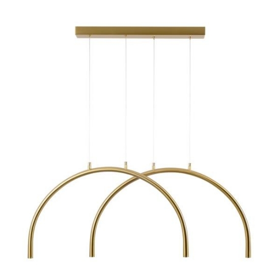 Imagine Lampa suspendată din aluminiu-metal 2 lumini LED 10W 896Lm 3000K 840X20X1500mm bronz Arte Illumina Apsis