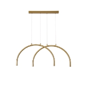 Imagine Lampa suspendată din aluminiu-metal 2 lumini LED 10W 896Lm 3000K 840X20X1500mm bronz Arte Illumina Apsis