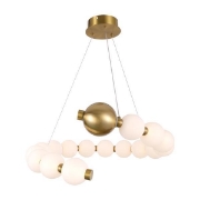 Imagine Lumină suspendată din aluminiu-metal-acril LED 20W 1560Lm 3000K Ø530X1240mm bronz-alb Arte Illumina Trea
