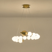 Imagine Lumină suspendată din aluminiu-metal-acril LED 20W 1560Lm 3000K Ø530X1240mm bronz-alb Arte Illumina Trea