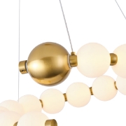 Imagine Lumină suspendată din aluminiu-metal-acril LED 20W 1560Lm 3000K Ø530X1240mm bronz-alb Arte Illumina Trea